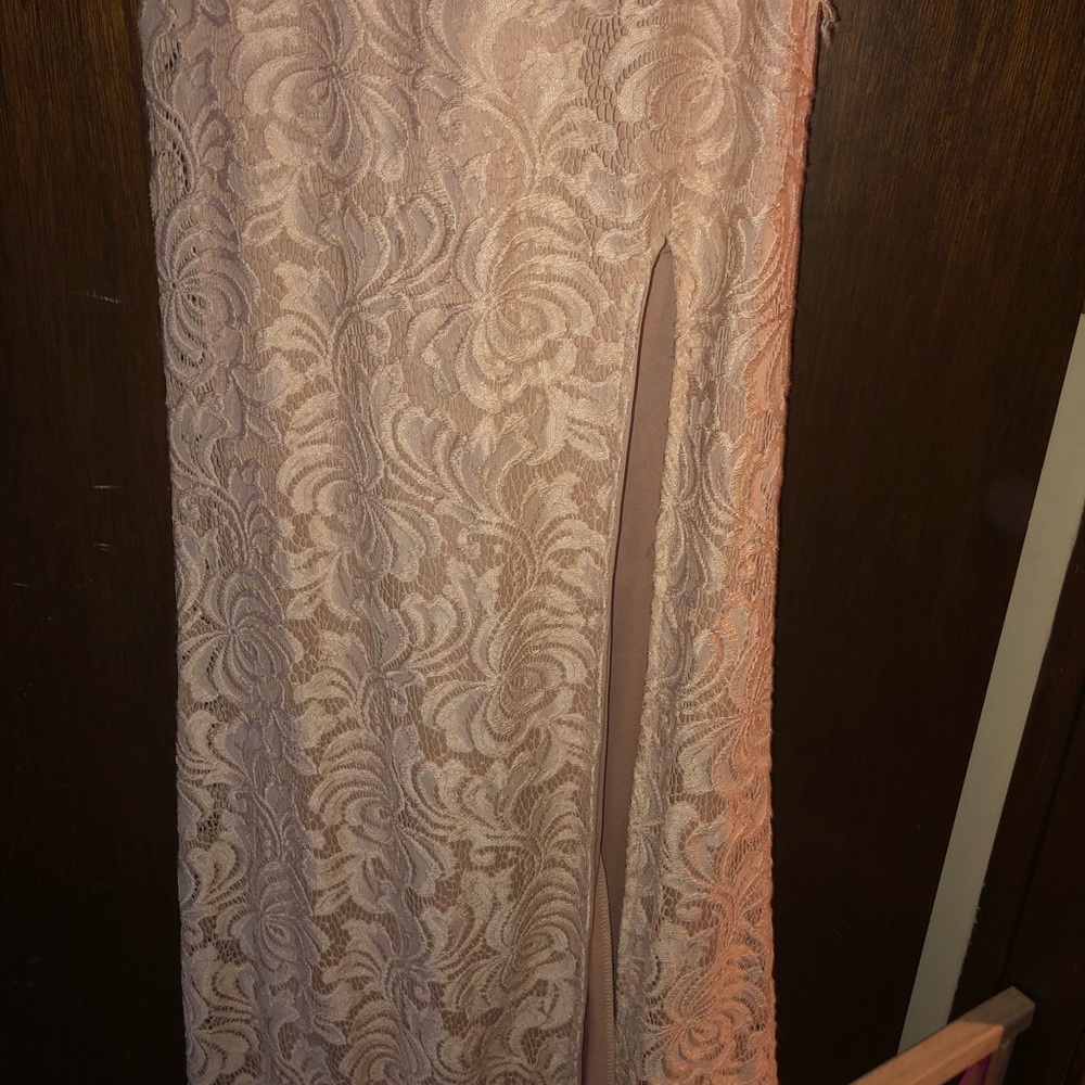 Light pink prom dress